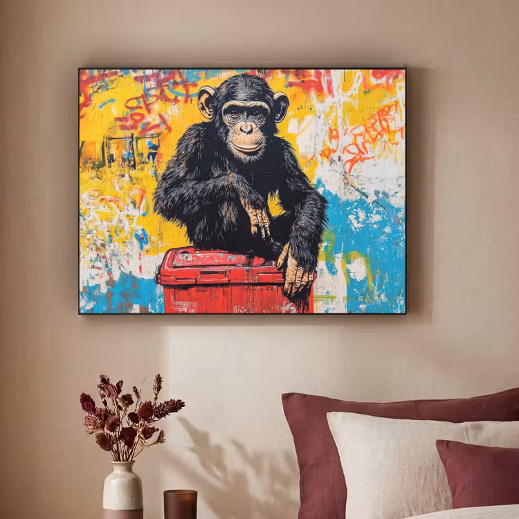 Art Frame - Graffiti - Aap - Street art - Dieren — 2