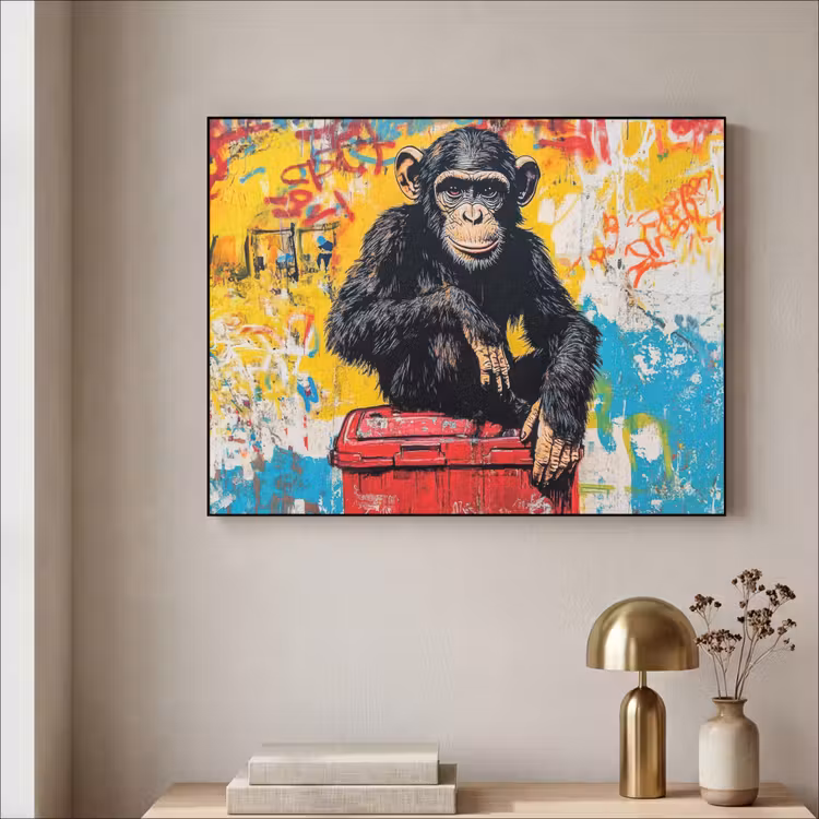Art Frame - Graffiti - Aap - Street art - Dieren — 3
