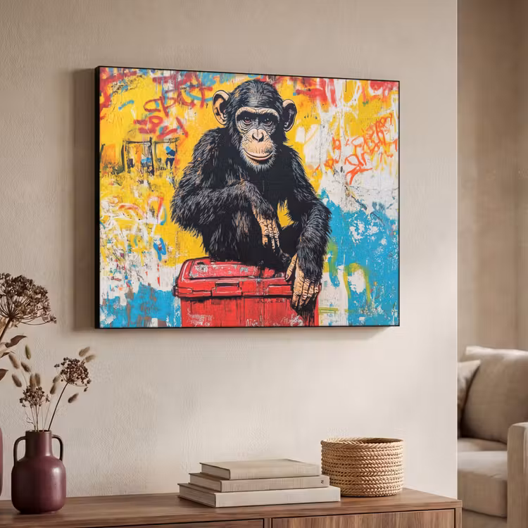 Art Frame - Graffiti - Aap - Street art - Dieren — 4