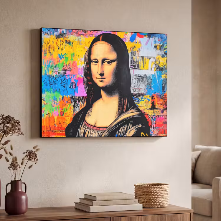 Art Frame - Graffiti - Neon - Mona Lisa - Kunst - Da Vinci — 4