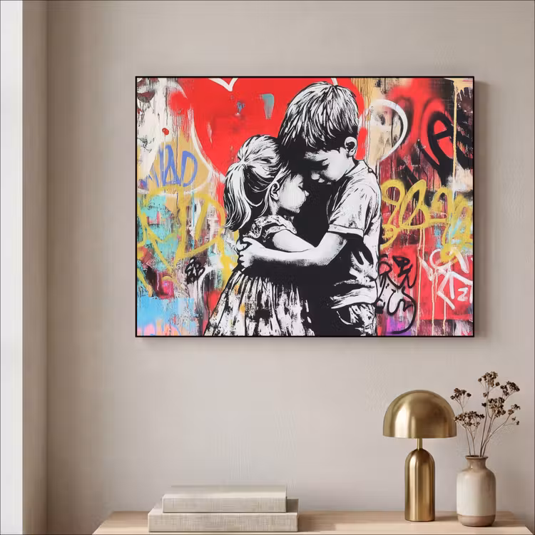 Art Frame - Graffiti - Zwart wit - Street art — 3