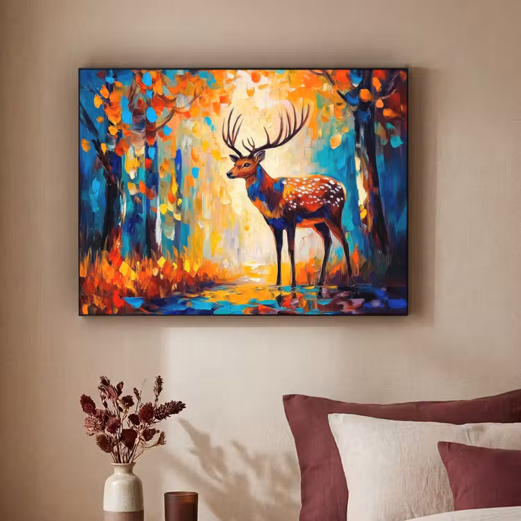 Art Frame - Hert - Bosdieren - Natuur - Kunst — 2
