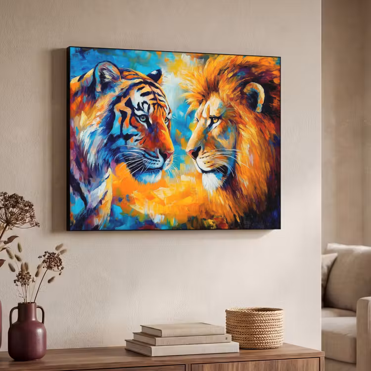 Art Frame - Dieren - Kunst - Leeuw - Tijger — 4