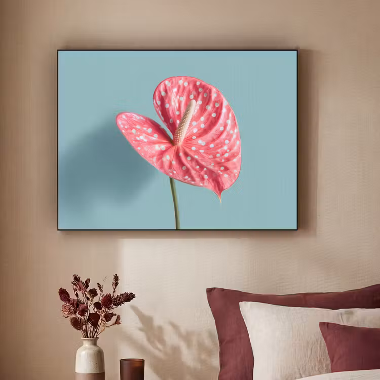 Art Frame - Blad - Anthurium - Stippen - Roze — 2