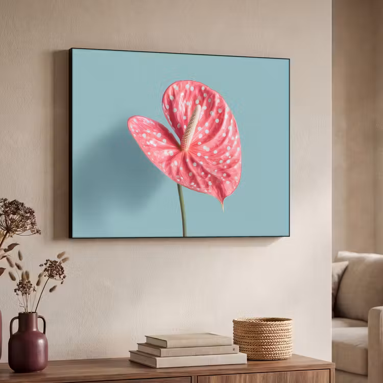 Art Frame - Blad - Anthurium - Stippen - Roze — 4