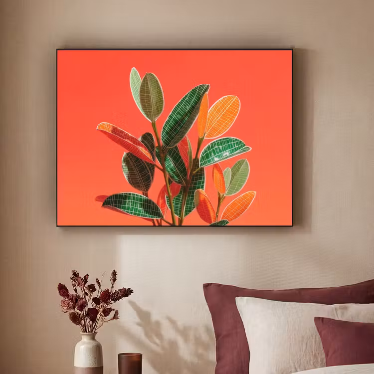 Art Frame - Bladeren - Nerven - Oranje - Structuur — 2