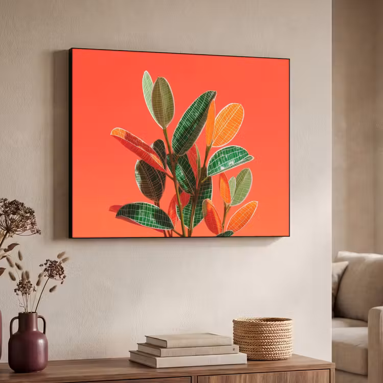 Art Frame - Bladeren - Nerven - Oranje - Structuur — 4