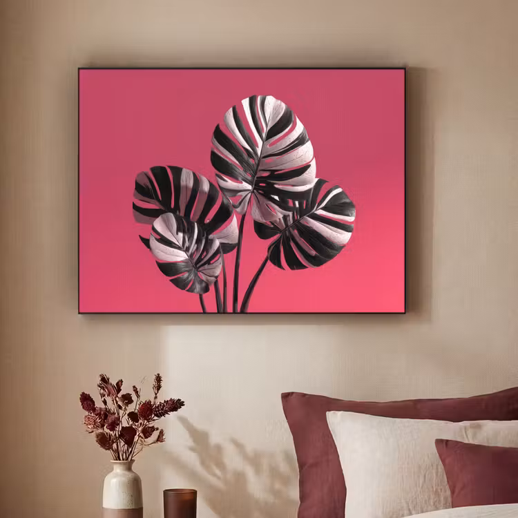 Art Frame - Bladeren - Rond - Roze — 2