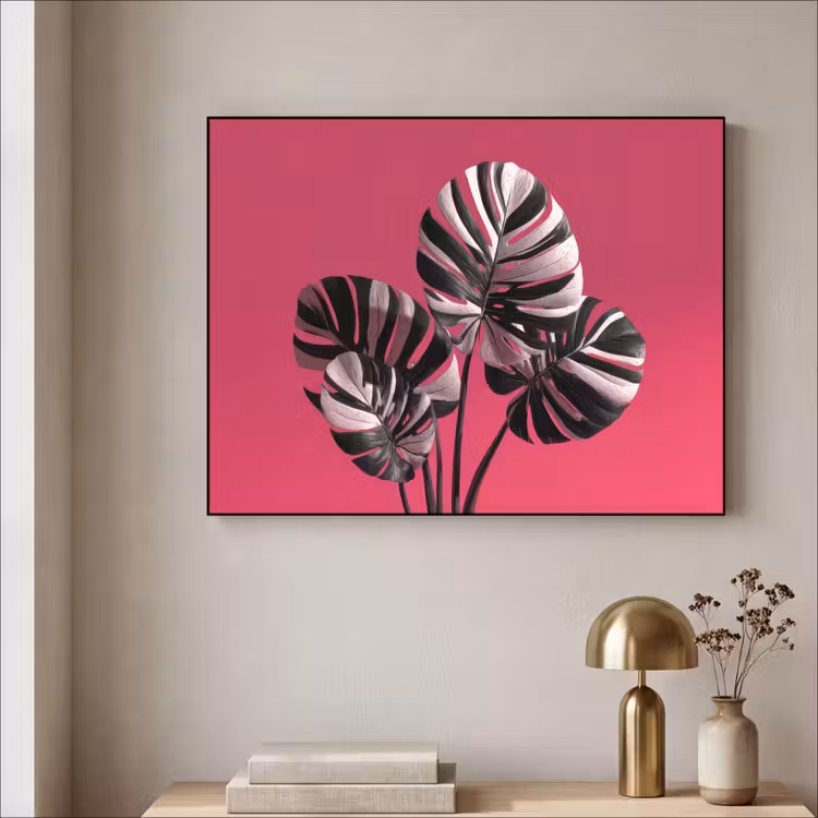 Art Frame - Bladeren - Rond - Roze — 3