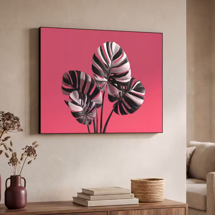 Art Frame - Bladeren - Rond - Roze — 4