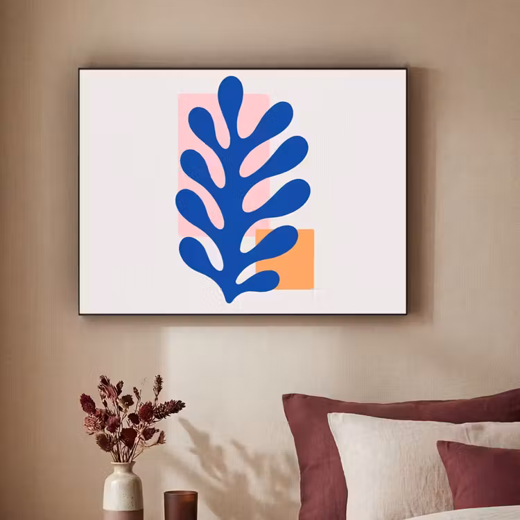 Art Frame - Abstract - Blad - Blauw - Rechthoeken — 2