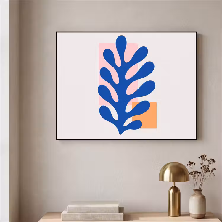 Art Frame - Abstract - Blad - Blauw - Rechthoeken — 3
