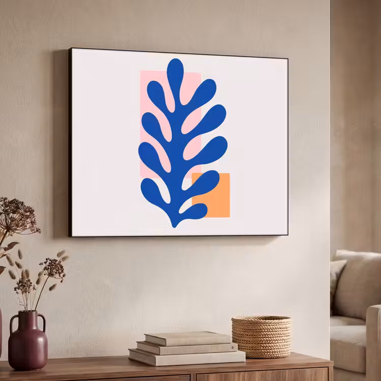 Art Frame - Abstract - Blad - Blauw - Rechthoeken — 4