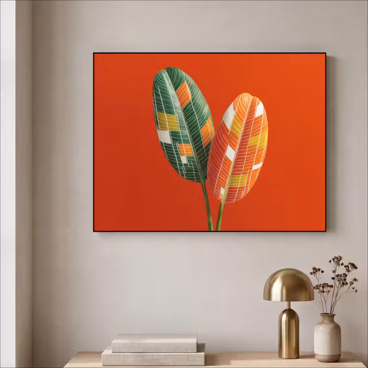 Art Frame - Bladeren - Ovaal - Mozaïek - Patroon — 3