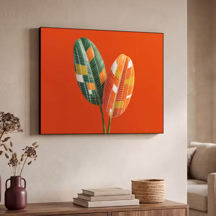 Art Frame - Bladeren - Ovaal - Mozaïek - Patroon — 4
