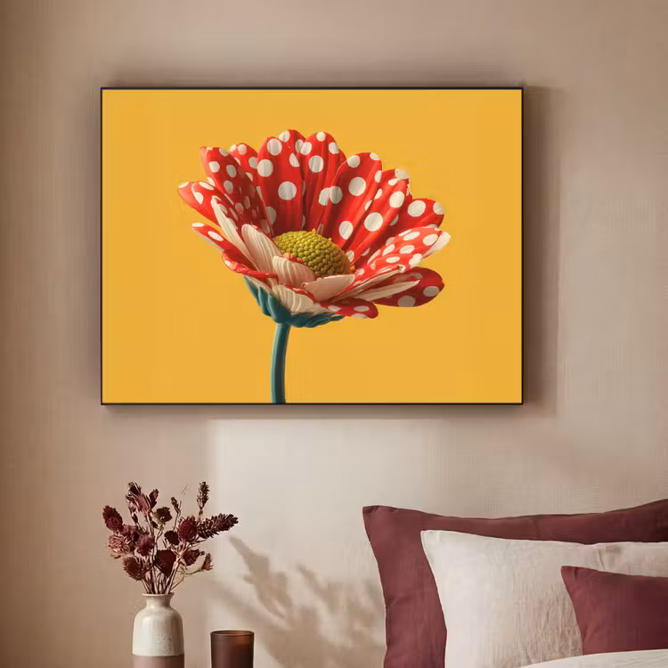 Art Frame - Bloem - Rood - Stippen — 2