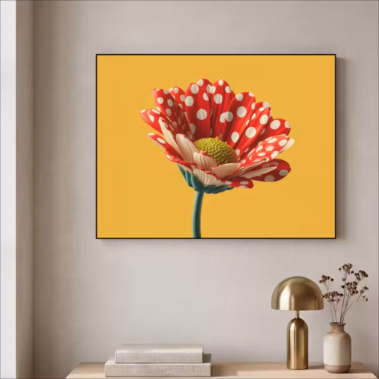 Art Frame - Bloem - Rood - Stippen — 3