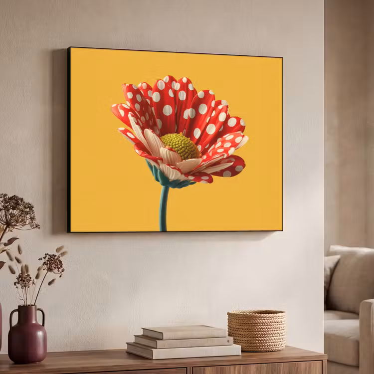 Art Frame - Bloem - Rood - Stippen — 4