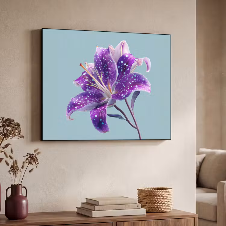 Art Frame - Lelie - Bloem - Paars - Stippen — 4