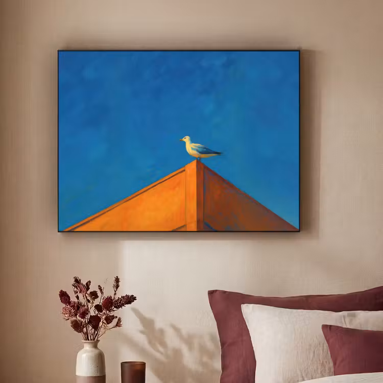 Art Frame - Meeuw - Gebouw - Lucht - Geschilderd — 2