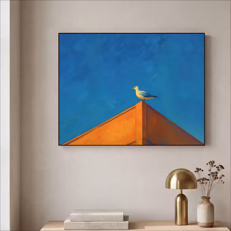 Art Frame - Meeuw - Gebouw - Lucht - Geschilderd — 3