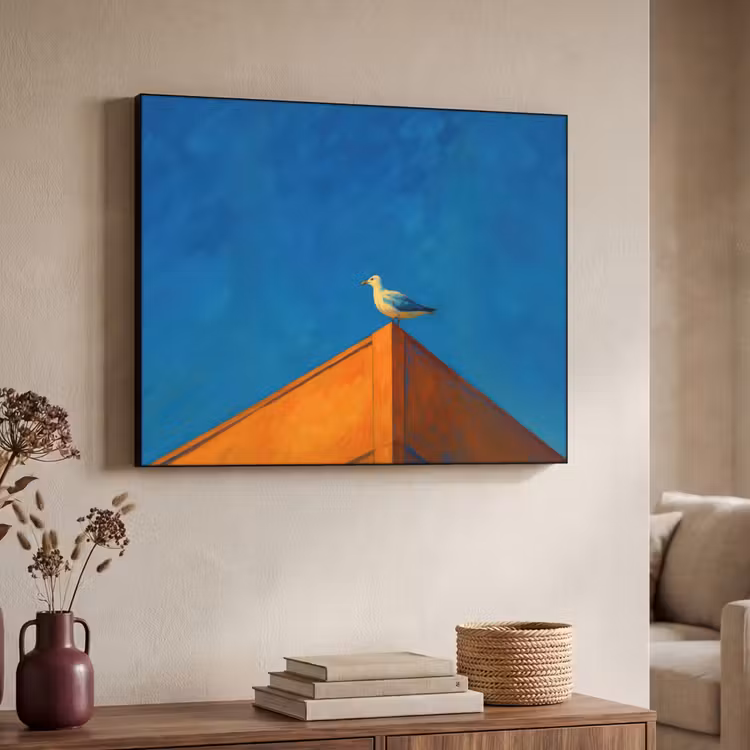 Art Frame - Meeuw - Gebouw - Lucht - Geschilderd — 4
