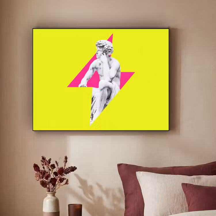 Art Frame - Beeld - Man - Bliksemschicht - Geel — 2