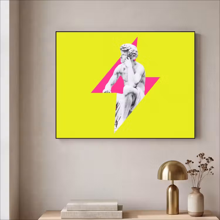 Art Frame - Beeld - Man - Bliksemschicht - Geel — 3