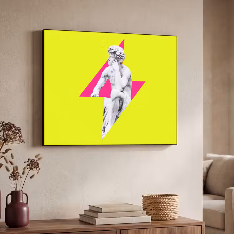 Art Frame - Beeld - Man - Bliksemschicht - Geel — 4