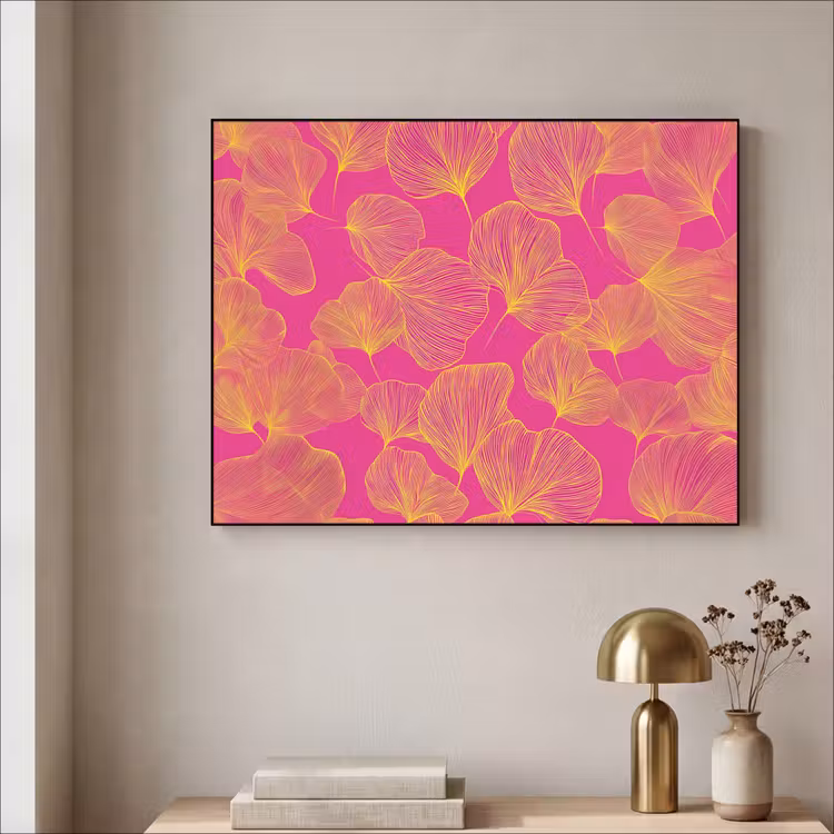 Art Frame - Bladeren - Nerven - Grafisch - Roze — 3