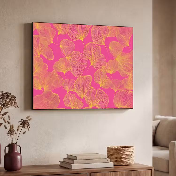Art Frame - Bladeren - Nerven - Grafisch - Roze — 4