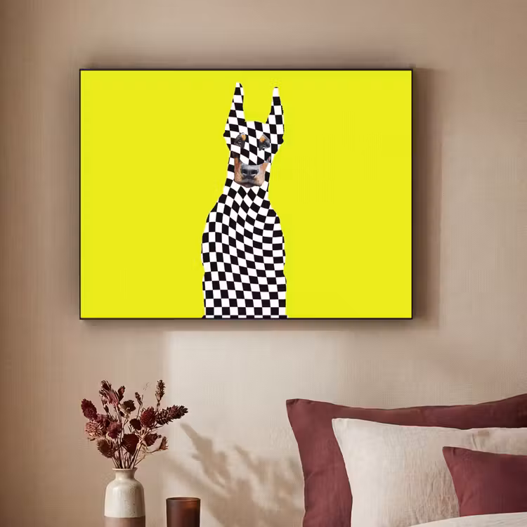 Art Frame - Dobermann - Geblokt - Geel — 2