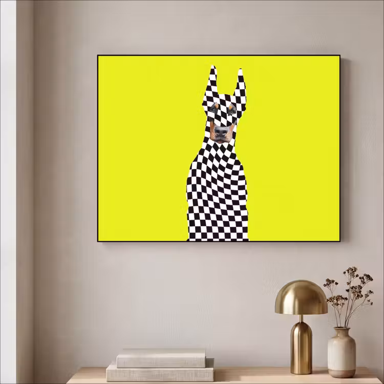 Art Frame - Dobermann - Geblokt - Geel — 3