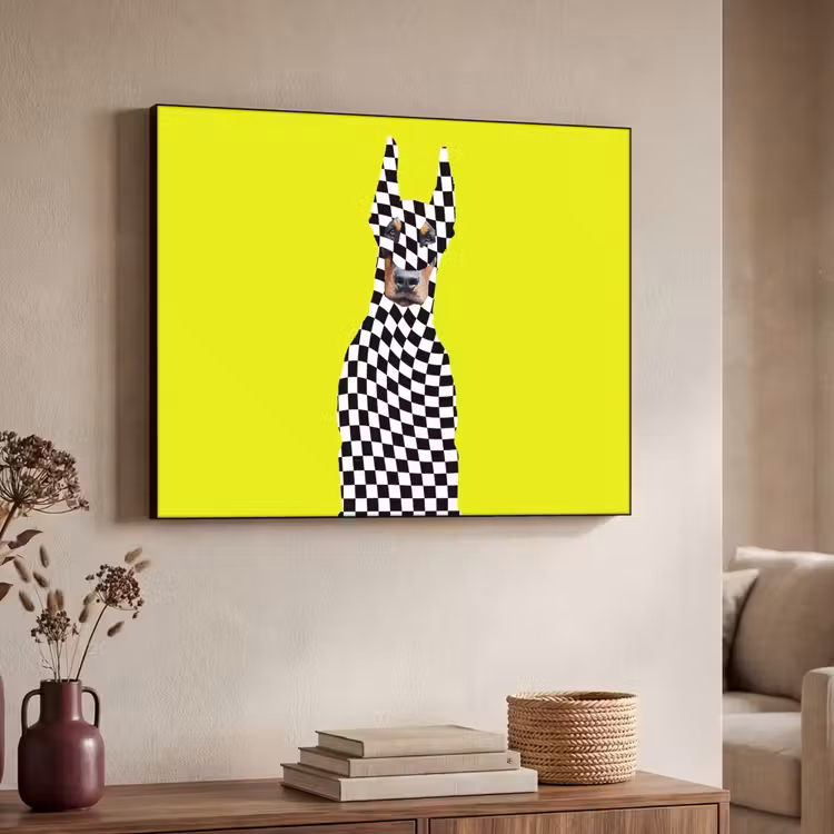 Art Frame - Dobermann - Geblokt - Geel — 4