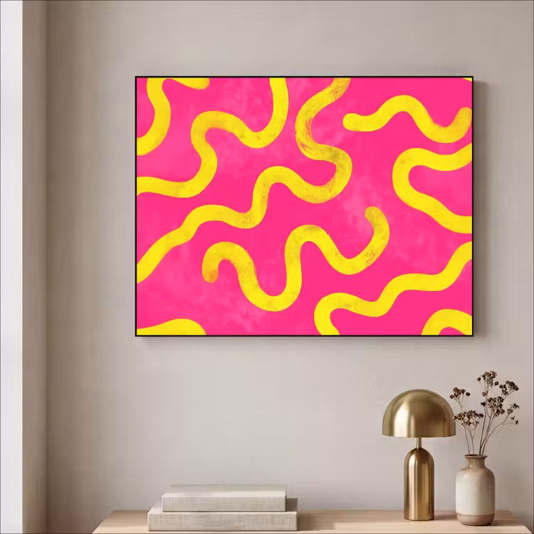 Art Frame - Lijn - Geel - Abstract — 3