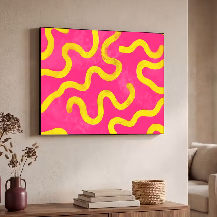 Art Frame - Lijn - Geel - Abstract — 4