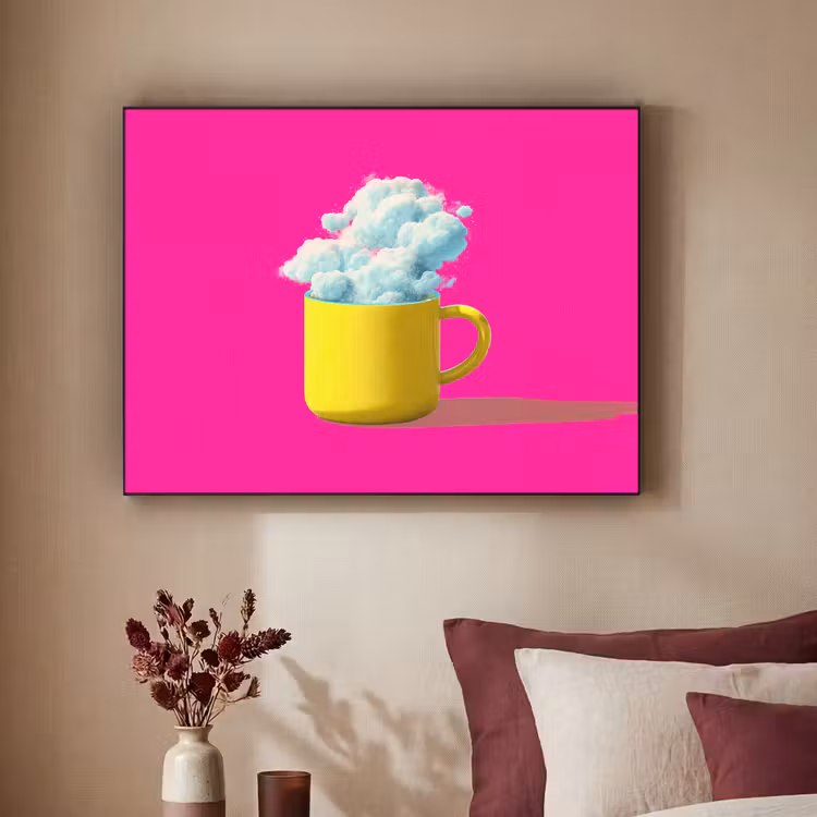 Art Frame - Mok - Wolken - Roze - Minimalitisch — 2