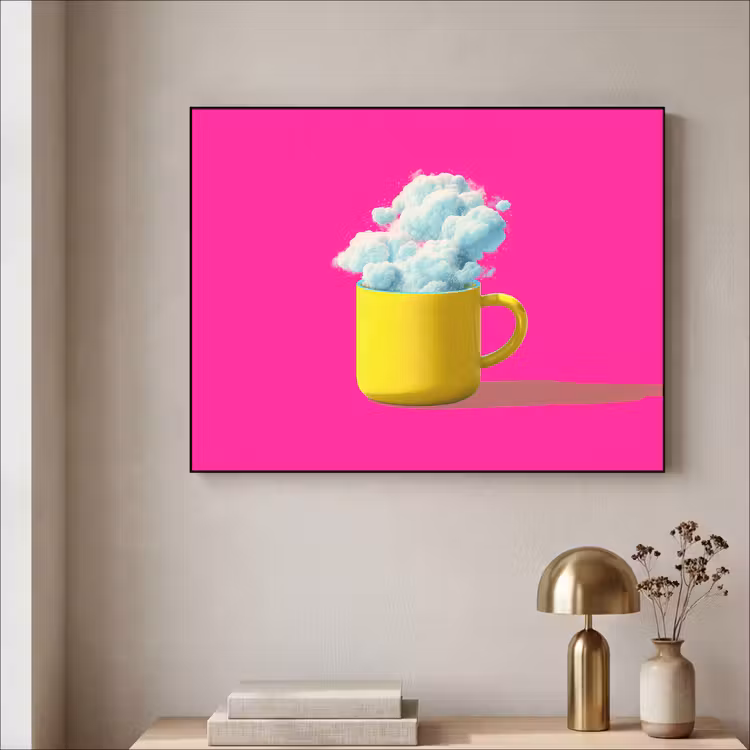 Art Frame - Mok - Wolken - Roze - Minimalitisch — 3