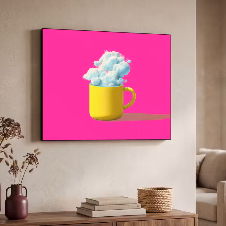 Art Frame - Mok - Wolken - Roze - Minimalitisch — 4