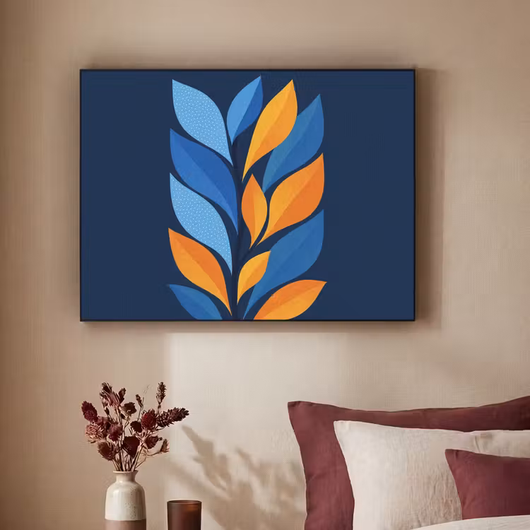 Art Frame - Abstract - Bladeren - Blauw — 2