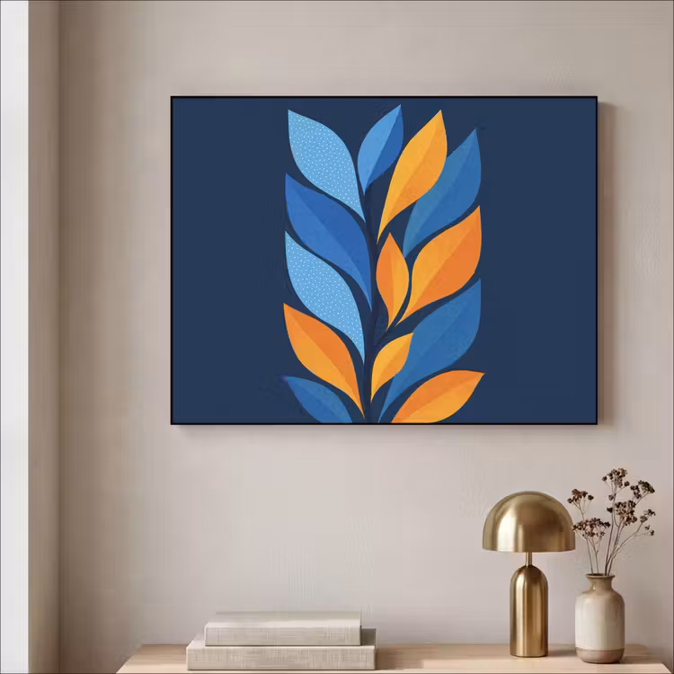 Art Frame - Abstract - Bladeren - Blauw — 3