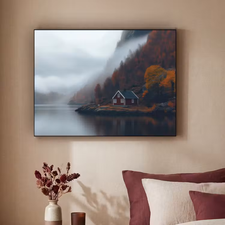 Art Frame - Huis - Rood - Bergen - Water — 2