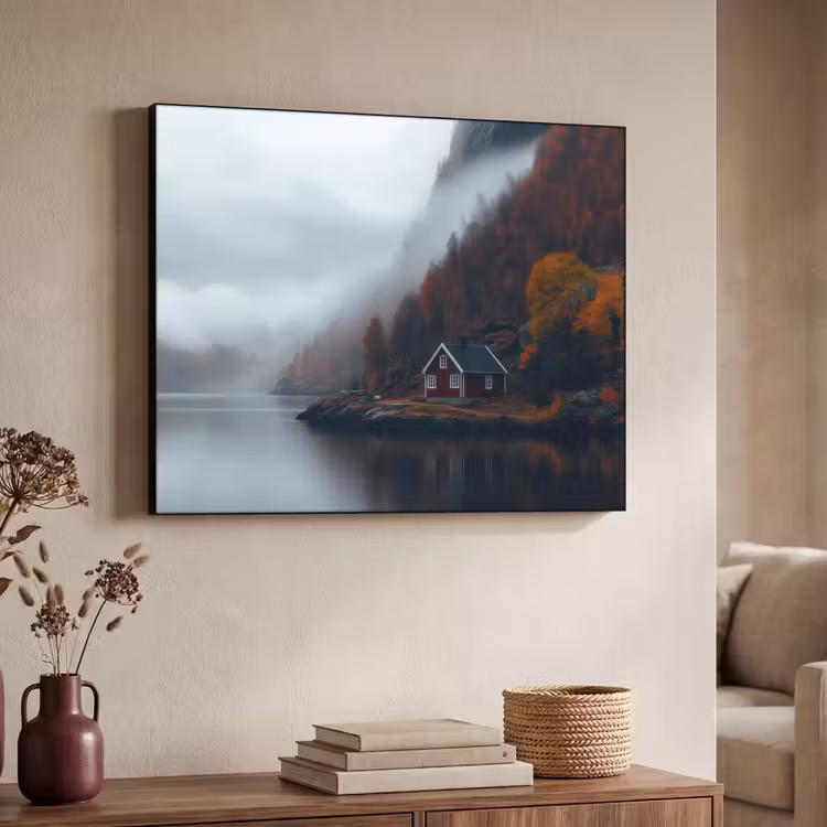 Art Frame - Huis - Rood - Bergen - Water — 4