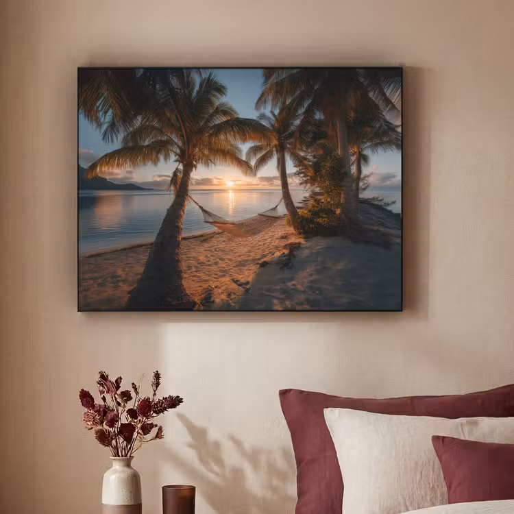 Art Frame - Palmbomen - Hangmat - Strand - Zonsondergang — 2
