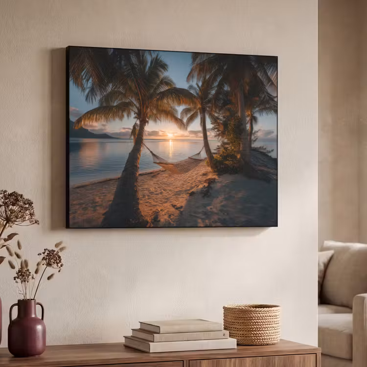 Art Frame - Palmbomen - Hangmat - Strand - Zonsondergang — 4