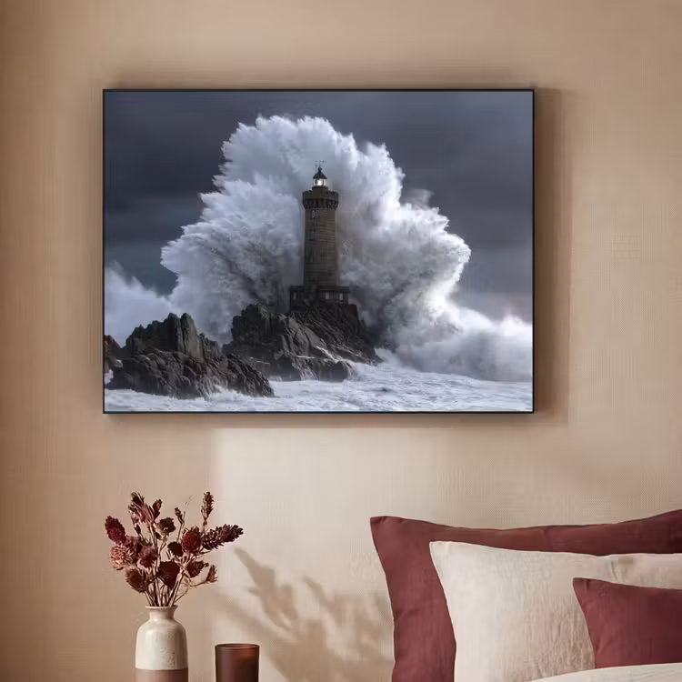 Art Frame - Golf - Vuurtoren - Schuimend water — 2