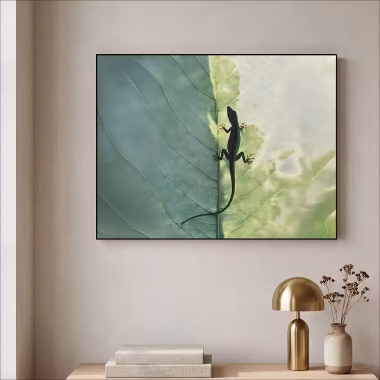 Art Frame - Hagedis - Blad - Nerven - Groen — 3