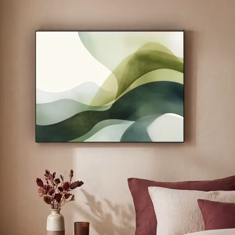 Art Frame - Golven - Abstract - Lichtgroen - Sierlijk — 2