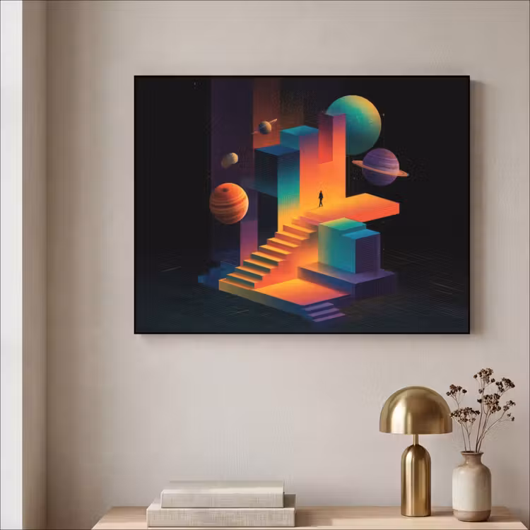 Art Frame - Abstract - Trappen - Mens - Planeten — 3