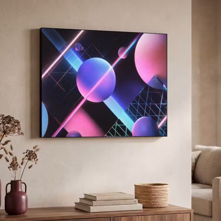Art Frame - Bollen - Neon - Lijnen - Roze — 4